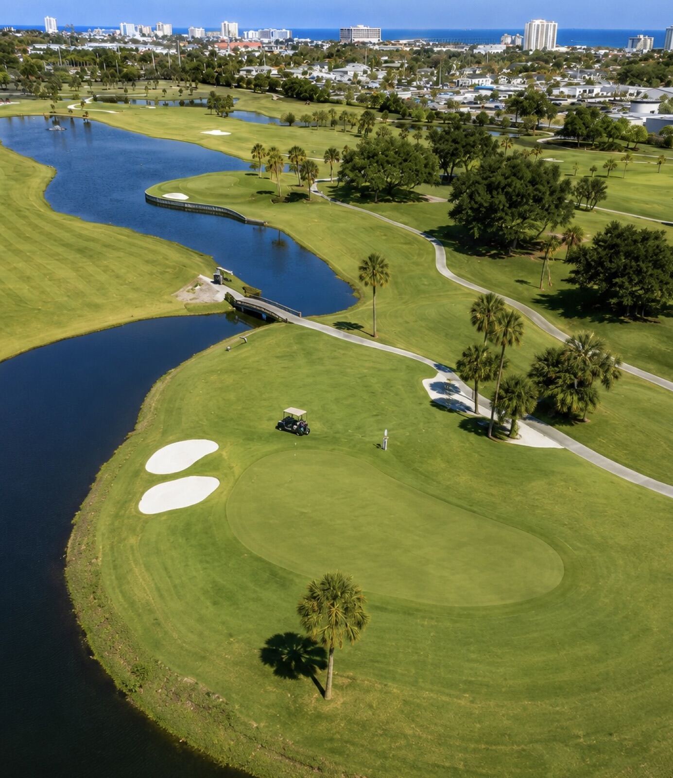 Aerial view of Jacksonville Beach Golf Club